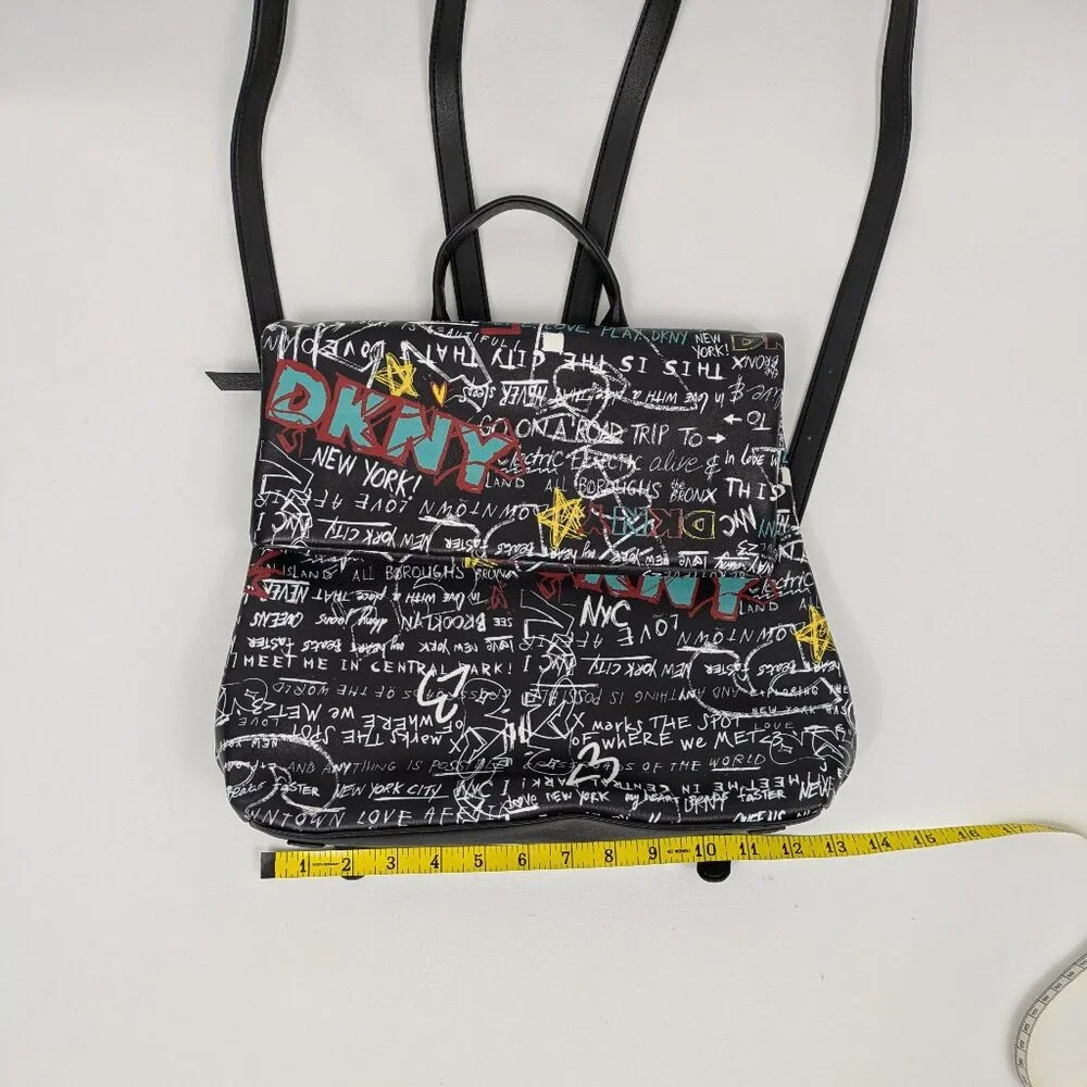 DKNY Tilly Backpack Black Graffiti - NWOT